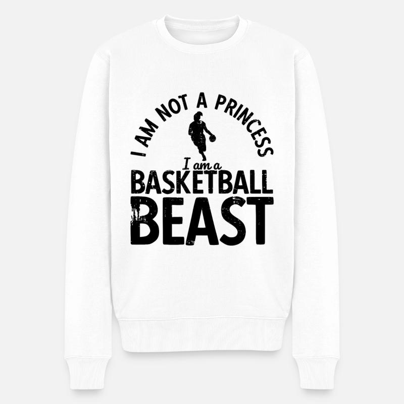 Basketball - Männer Premium Bio Pullover - Weiß