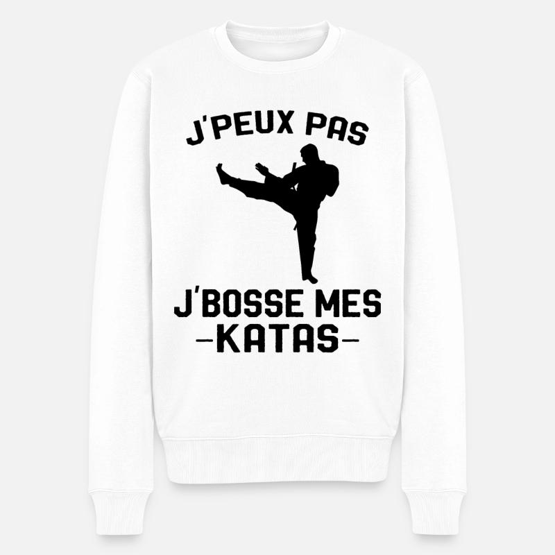cadeau karaté art martial pour joueur de karaté - Pull Premium bio Homme - blanc