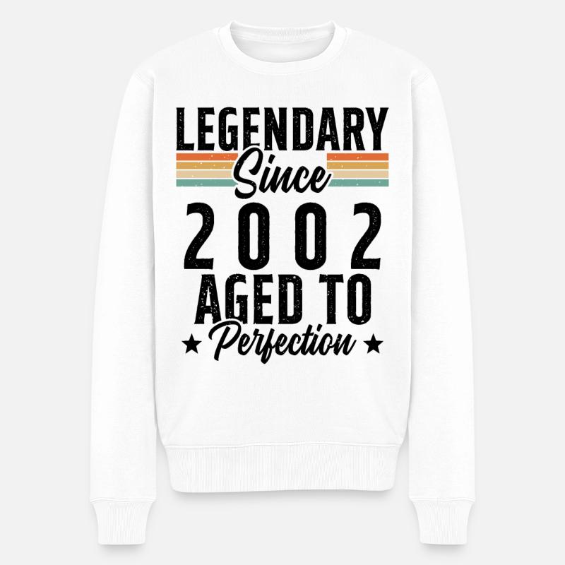 Legendär seit 2002 - Männer Premium Bio Pullover - Weiß