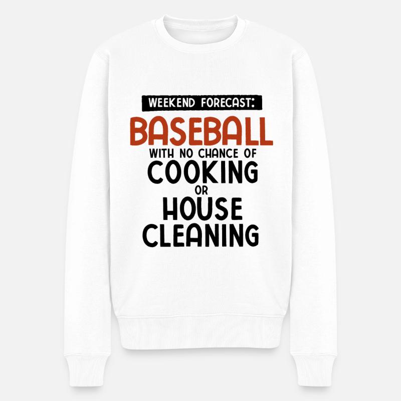 Baseball - Männer Premium Bio Pullover - Weiß