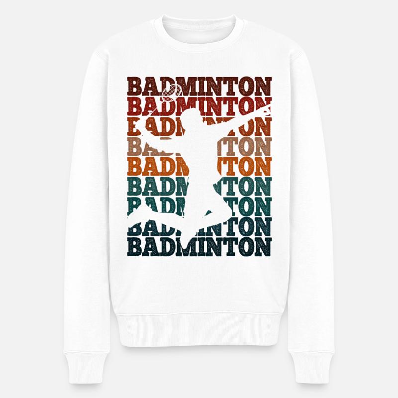 Badminton - Männer Premium Bio Pullover - Weiß