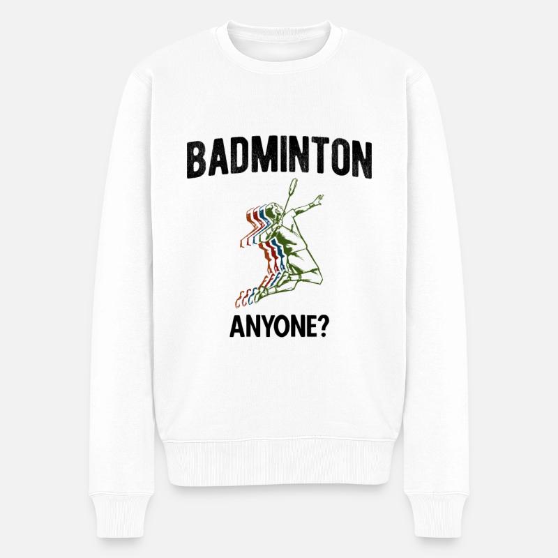 Badminton - Männer Premium Bio Pullover - Weiß