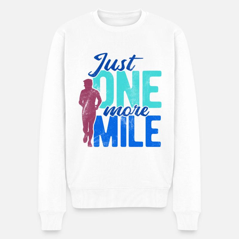 Läufer Joggen - Männer Premium Bio Pullover - Weiß