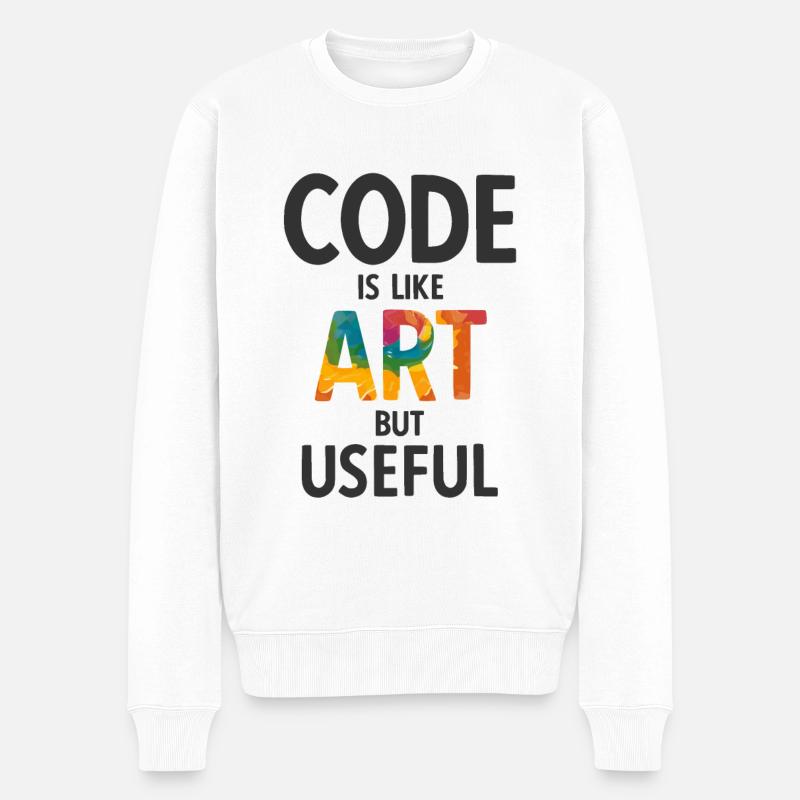 Software Ingenieur Informatiker Programmierer - Männer Premium Bio Pullover - Weiß