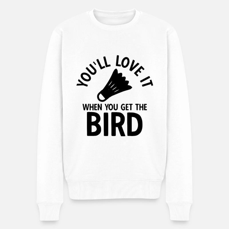 Badminton - Männer Premium Bio Pullover - Weiß