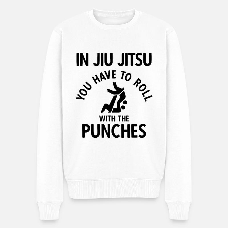 BJJ Jiu Jitsu - Männer Premium Bio Pullover - Weiß