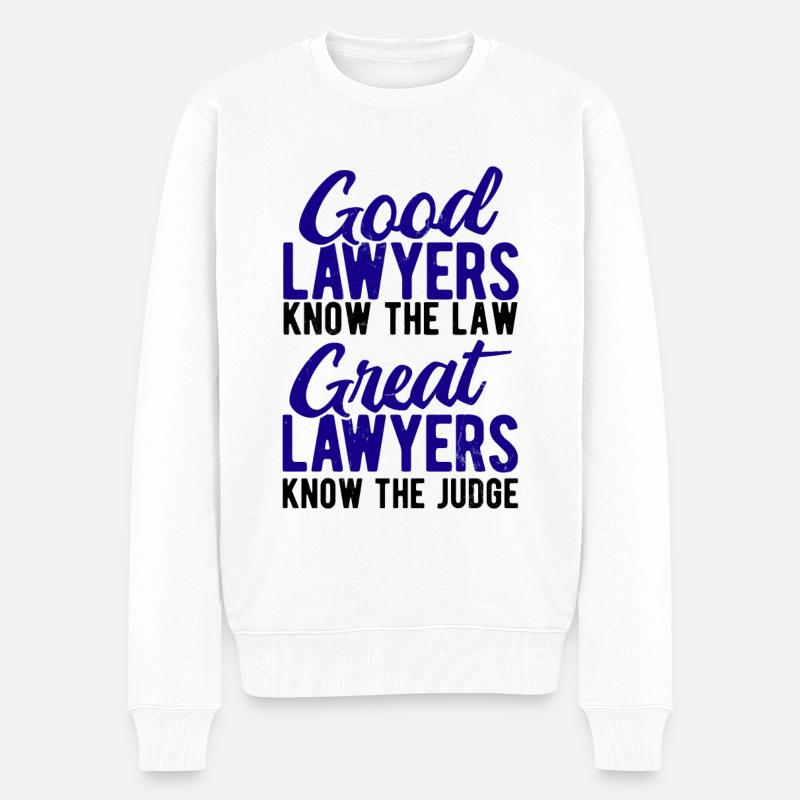 Richter Jurist Anwalt - Männer Premium Bio Pullover - Weiß