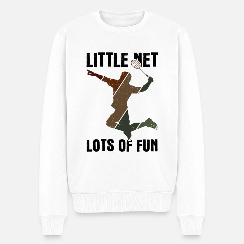 Badminton - Männer Premium Bio Pullover - Weiß