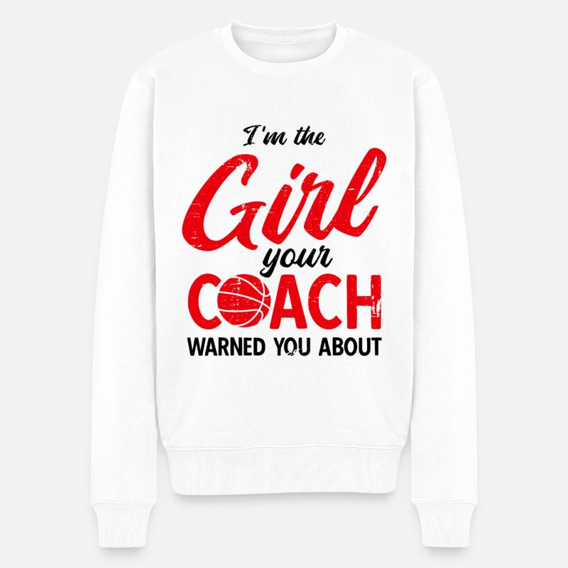 Basketball - Männer Premium Bio Pullover - Weiß