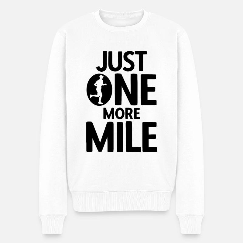 Läufer Joggen - Männer Premium Bio Pullover - Weiß