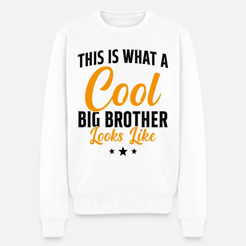 Grand Frère Cadeau Humour - Pull Premium bio Homme - blanc