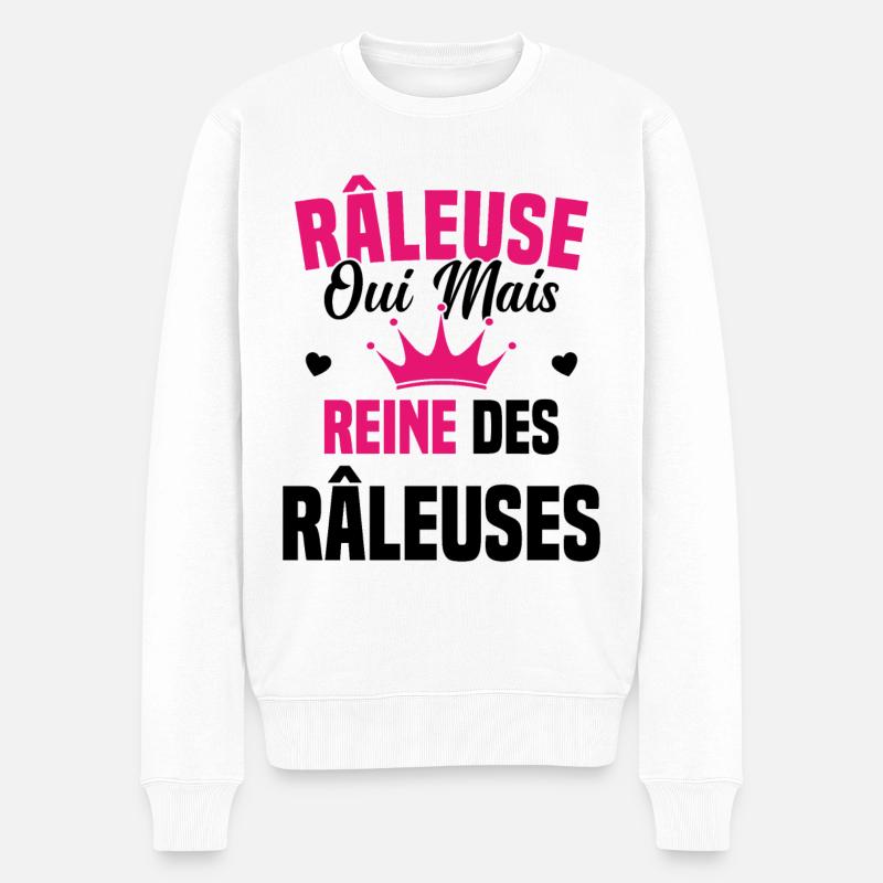 Reine des râleuses - Pull Premium bio Homme - blanc