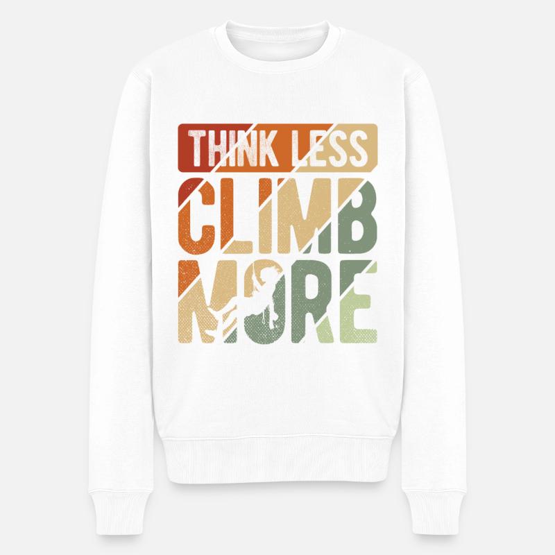 Klettern Bouldern - Männer Premium Bio Pullover - Weiß