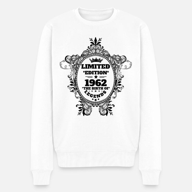 1962 - Männer Premium Bio Pullover - Weiß