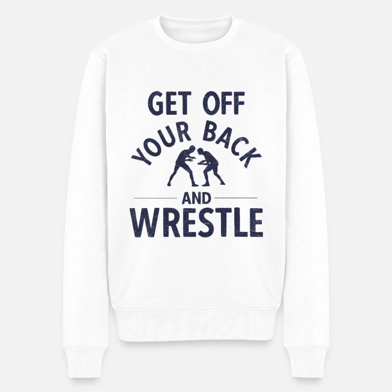 Grappling Martial Arts Wrestling - Männer Premium Bio Pullover - Weiß