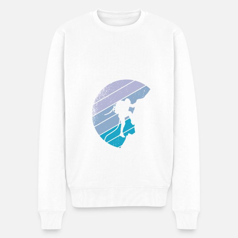Klettern Bouldern - Männer Premium Bio Pullover - Weiß