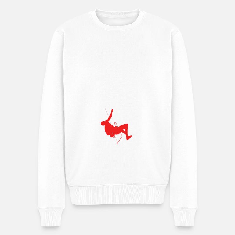 Klettern Bouldern - Männer Premium Bio Pullover - Weiß