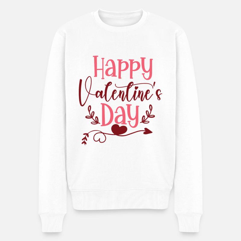 Joyeuse Saint-Valentin - Pull Premium bio Homme - blanc