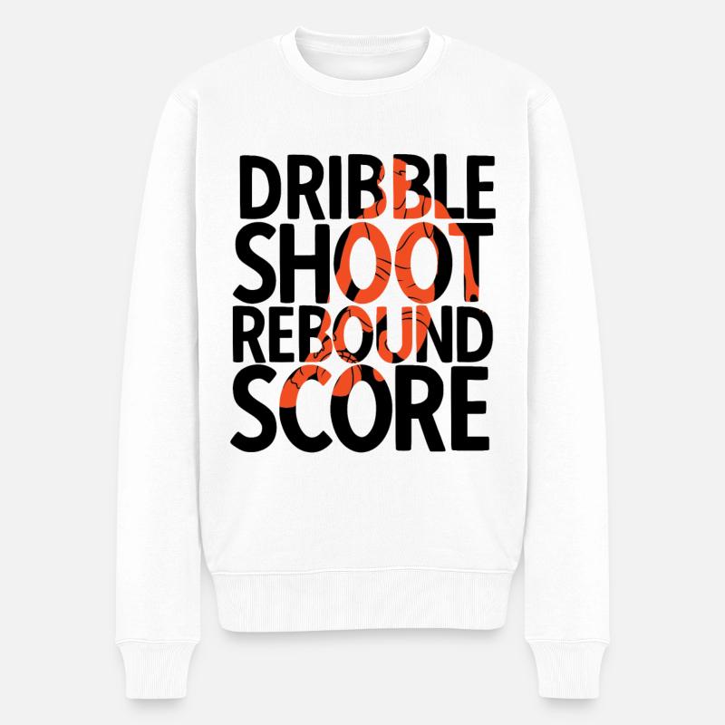 Basketball - Männer Premium Bio Pullover - Weiß
