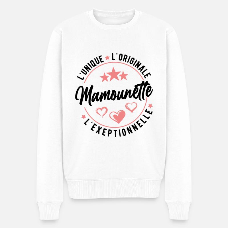 Mamounette L'unique L'originale L'exeptionnelle - Pull Premium bio Homme - blanc