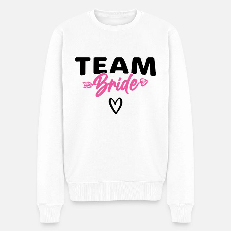 Team Braut Bride - Männer Premium Bio Pullover - Weiß