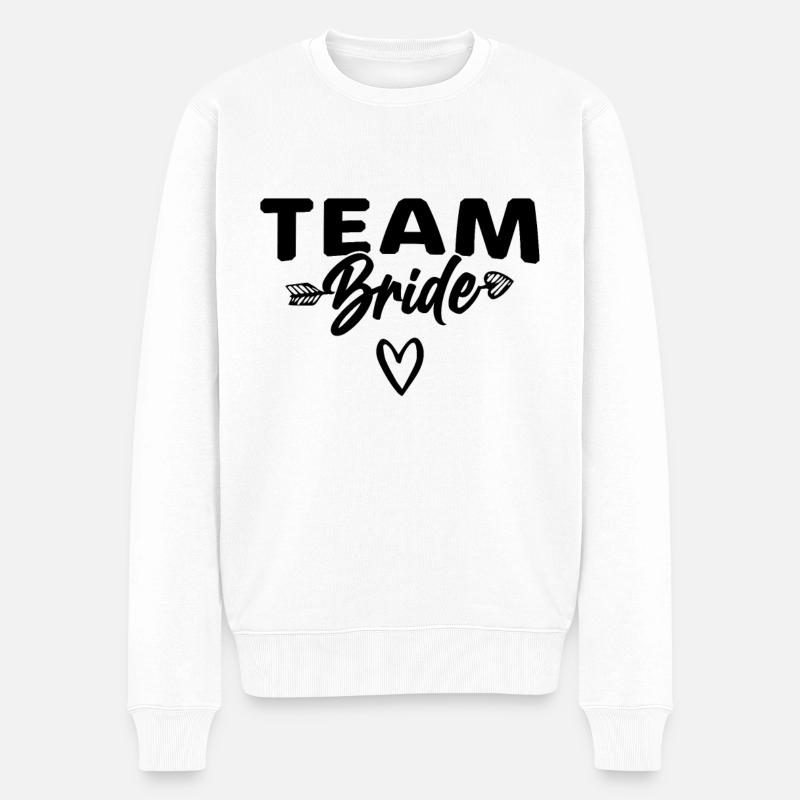 Team Braut Bride - Männer Premium Bio Pullover - Weiß