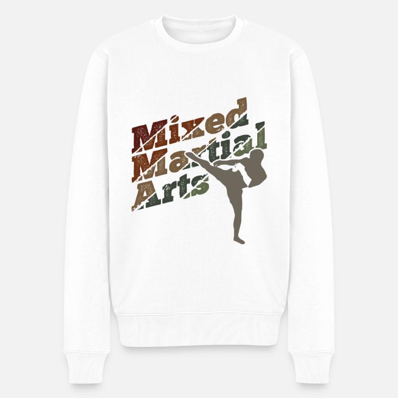 Mixed Martial Arts MMA - Männer Premium Bio Pullover - Weiß