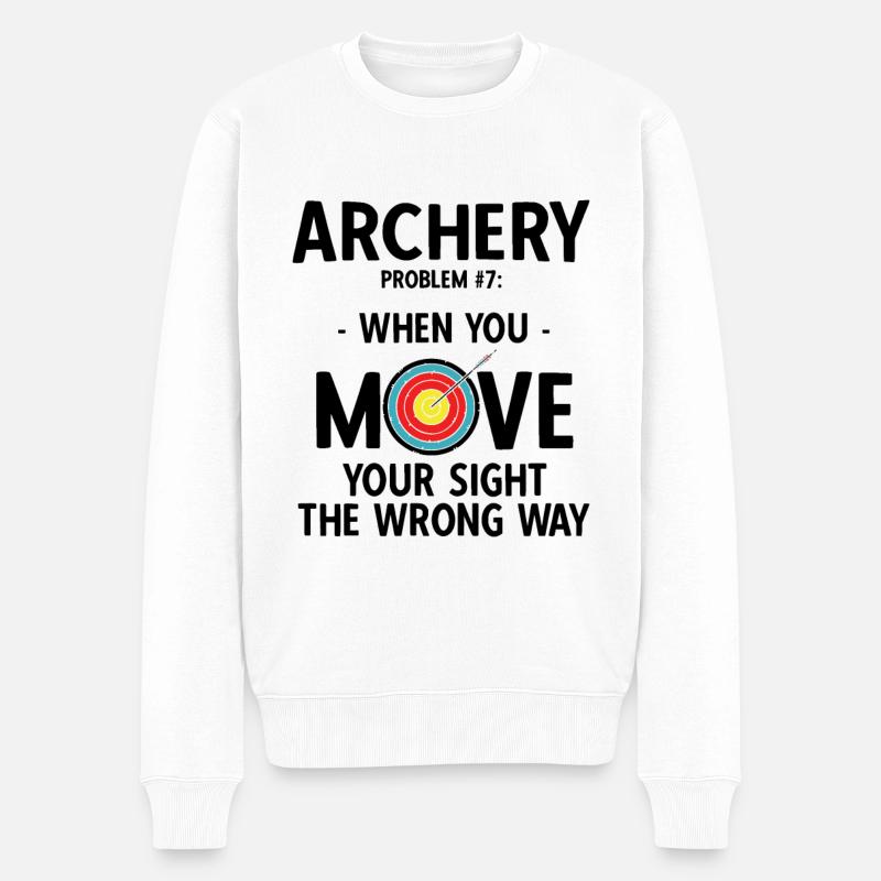 Bogenschießen Archery - Männer Premium Bio Pullover - Weiß