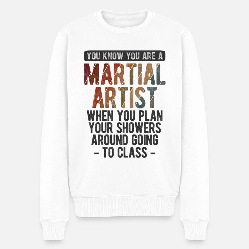 Mixed Martial Arts MMA - Männer Premium Bio Pullover - Weiß