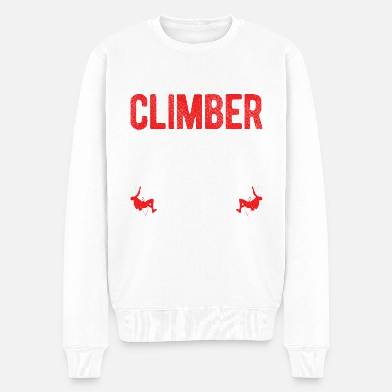 Klettern Bouldern - Männer Premium Bio Pullover - Weiß