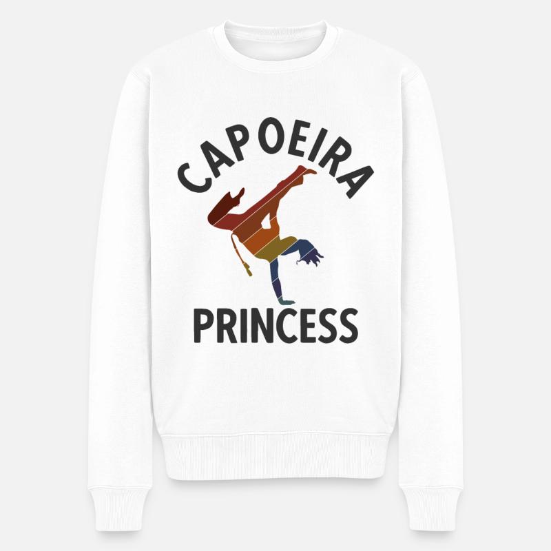 Capoeira - Männer Premium Bio Pullover - Weiß