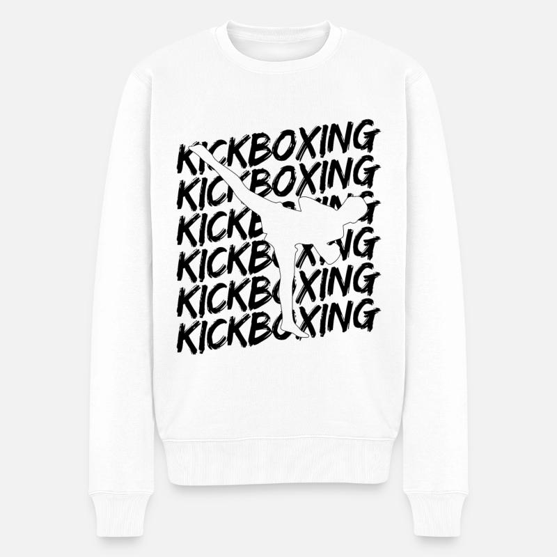 Kickboxing - Männer Premium Bio Pullover - Weiß
