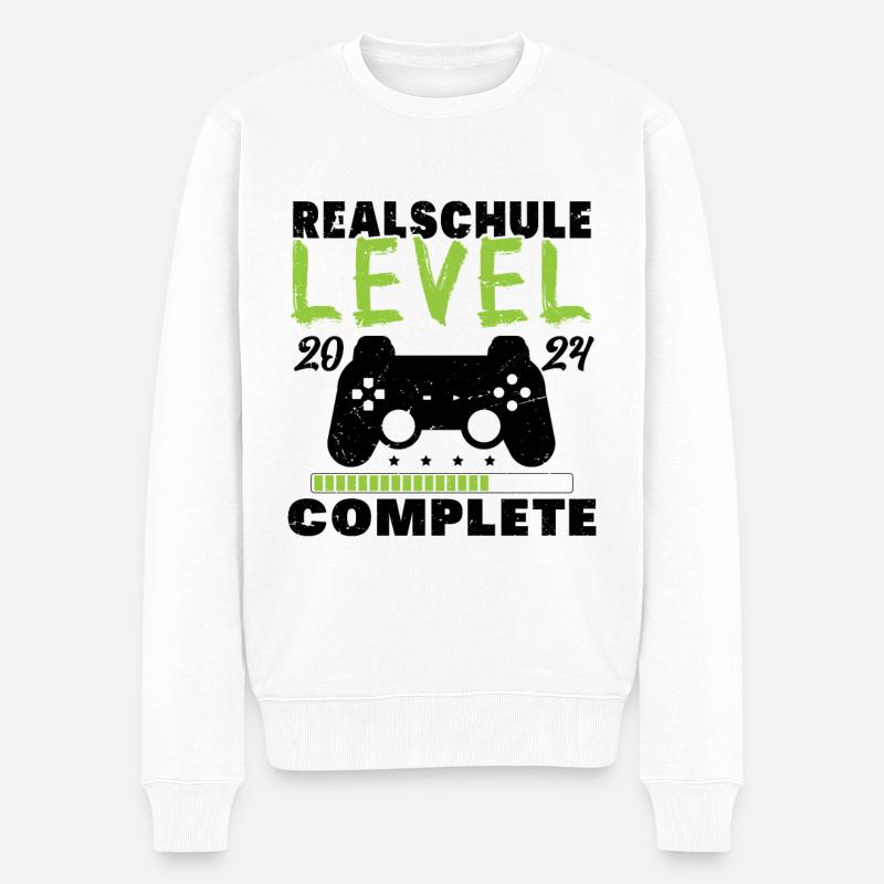 Realschulabschluss 2024 - Männer Premium Bio Pullover - Weiß