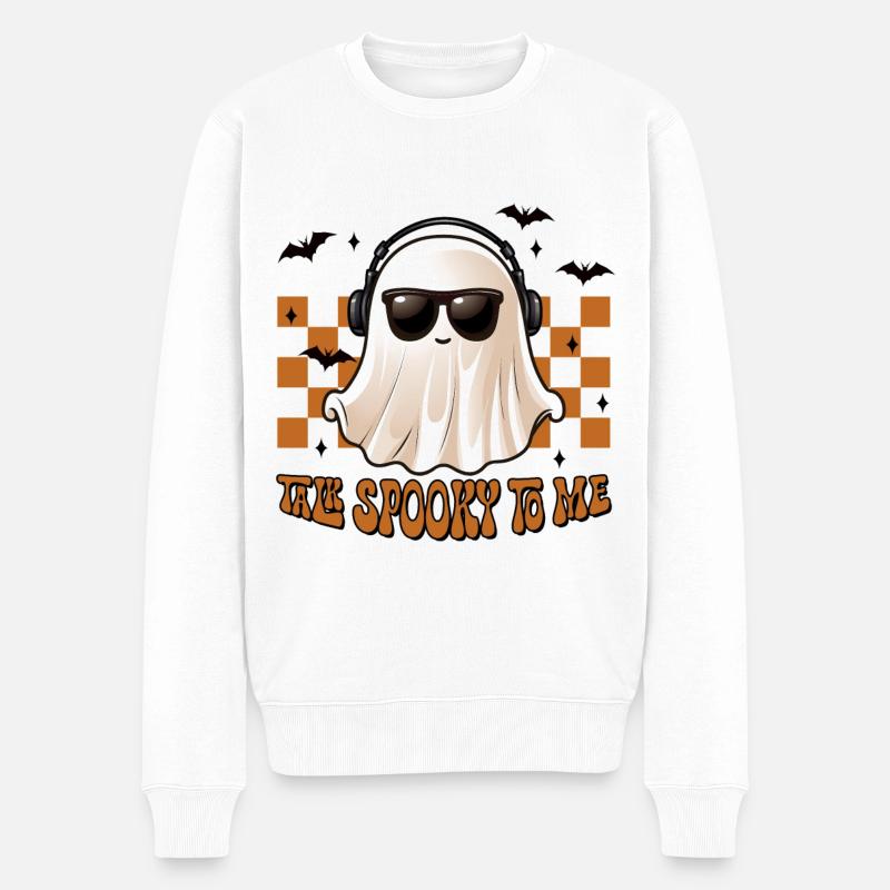 Halloween Talk Spooky To Me - Pull Premium bio Homme - blanc