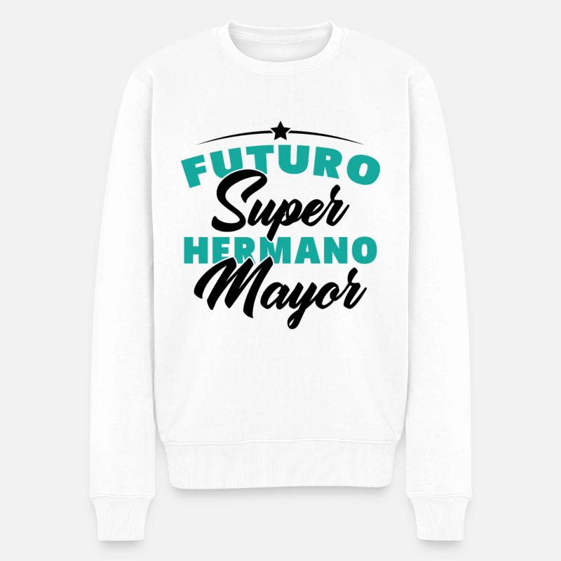 futuro super hermano mayor - Pull Premium bio Homme - blanc