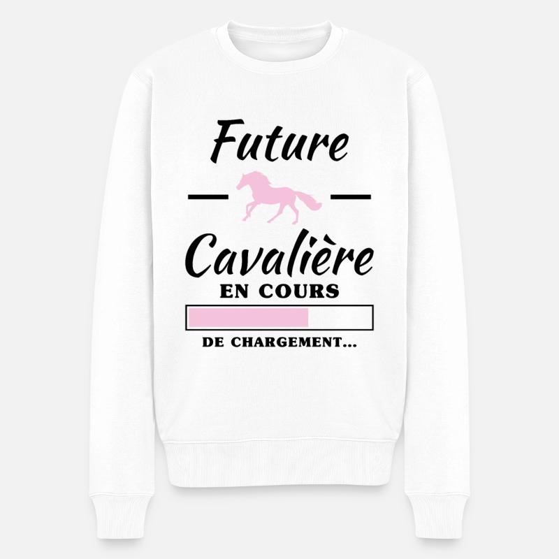 future cavalière - spécial maternité - Pull Premium bio Homme - blanc