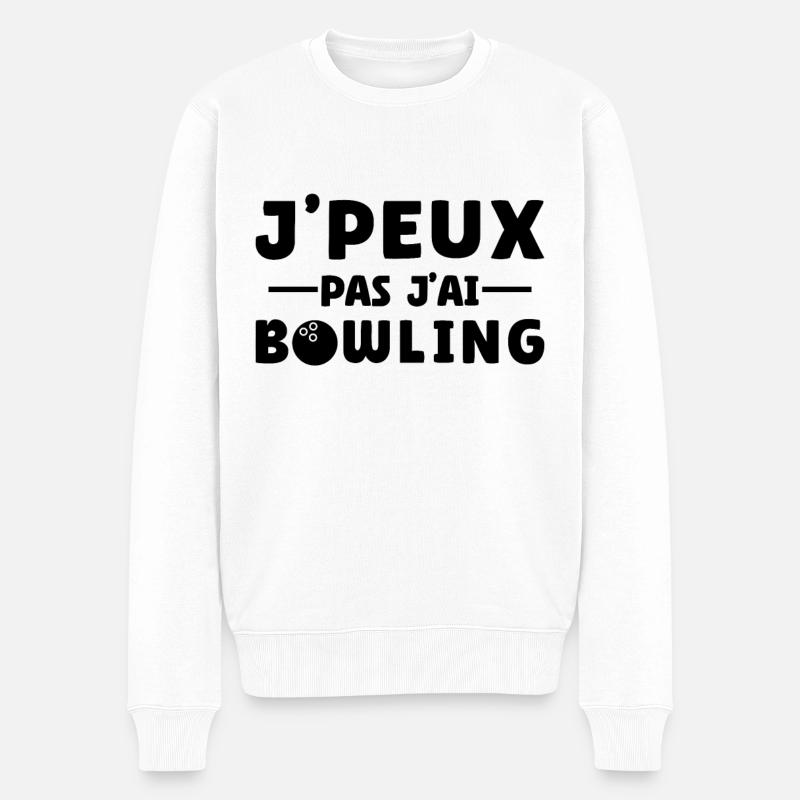 Je Peux Pas J'ai Bowling - Pull Premium bio Homme - blanc