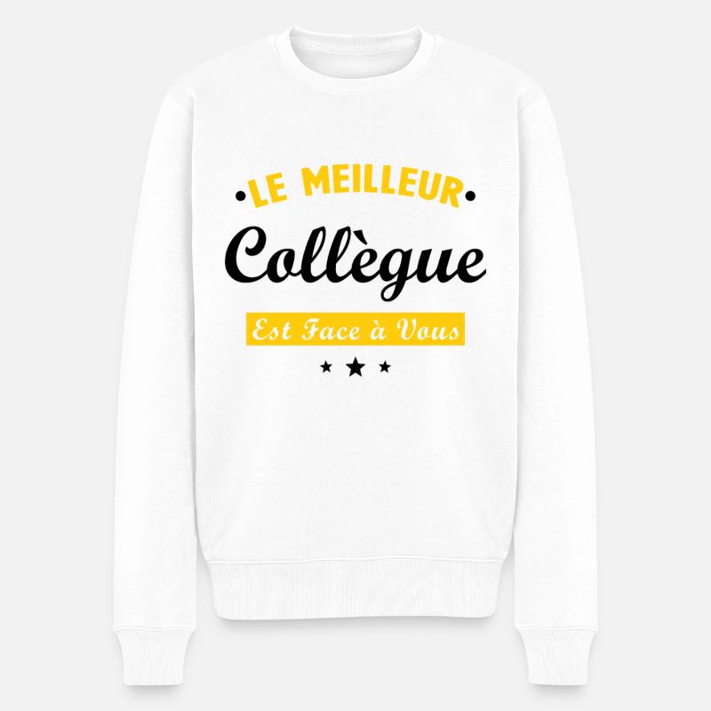 Collègue de travail cadeau humour de bureau - Pull Premium bio Homme - blanc