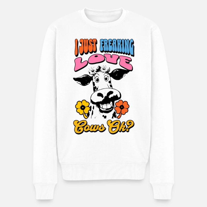 Vache Vaches - Pull Premium bio Homme - blanc