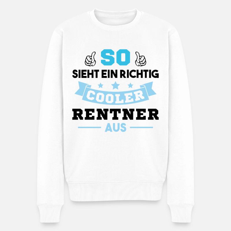 So sieht ein richtig cooler Rentner aus Pensioner - Männer Premium Bio Pullover - Weiß