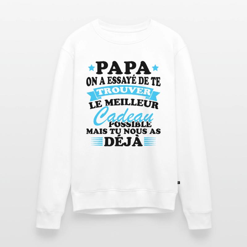 Papa Vatertagsgeschenk Bester Papa der Welt Männer Premium Bio Pullover