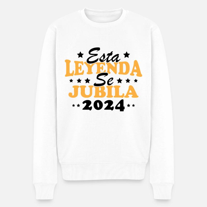 Ruhestandsgeschenke für Rentnerlegende 2024 - Männer Premium Bio Pullover - Weiß