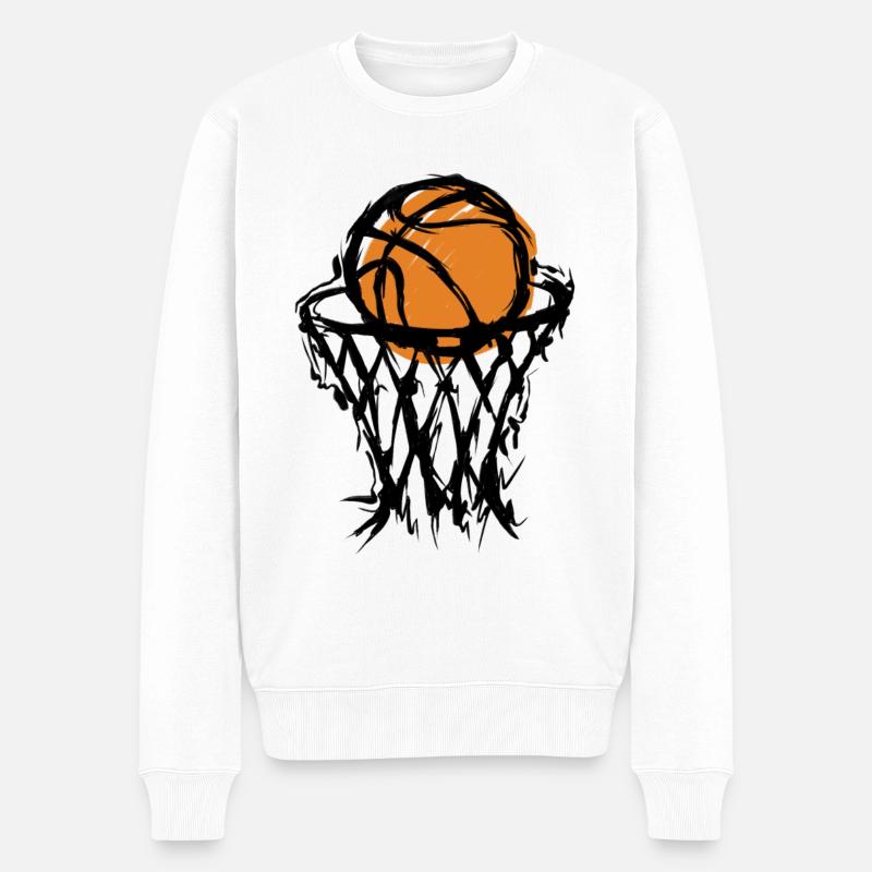 Panier de basket-ball - Pull Premium bio Homme - blanc