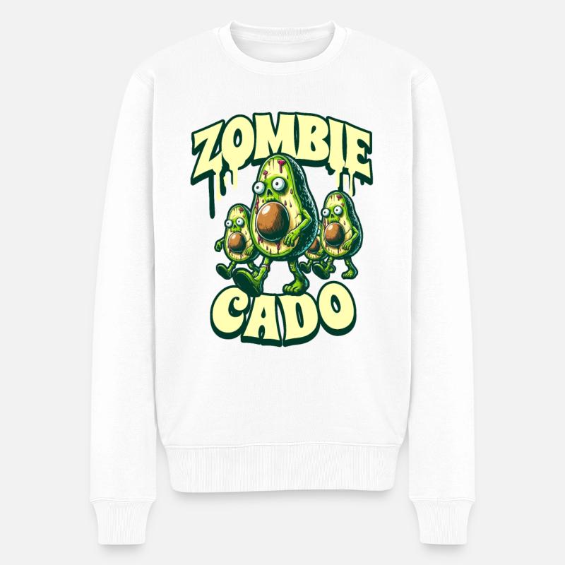 Zombie Avocat Zombiecado - Pull Premium bio Homme - blanc