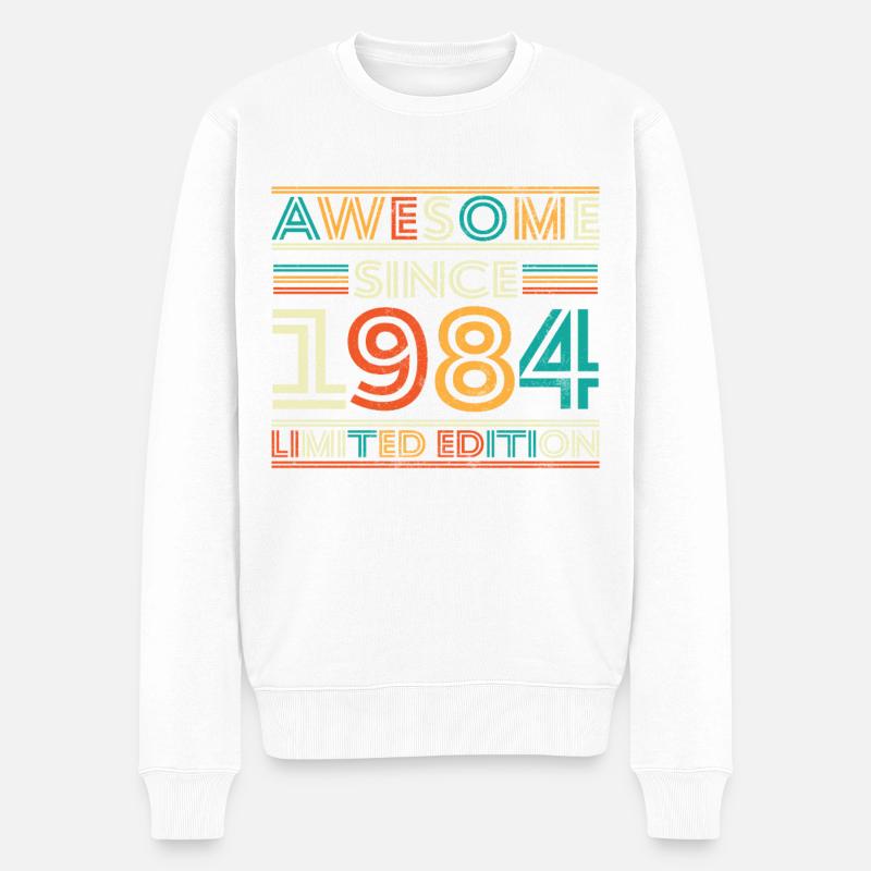 Beeindruckend seit 1984 - Männer Premium Bio Pullover - Weiß