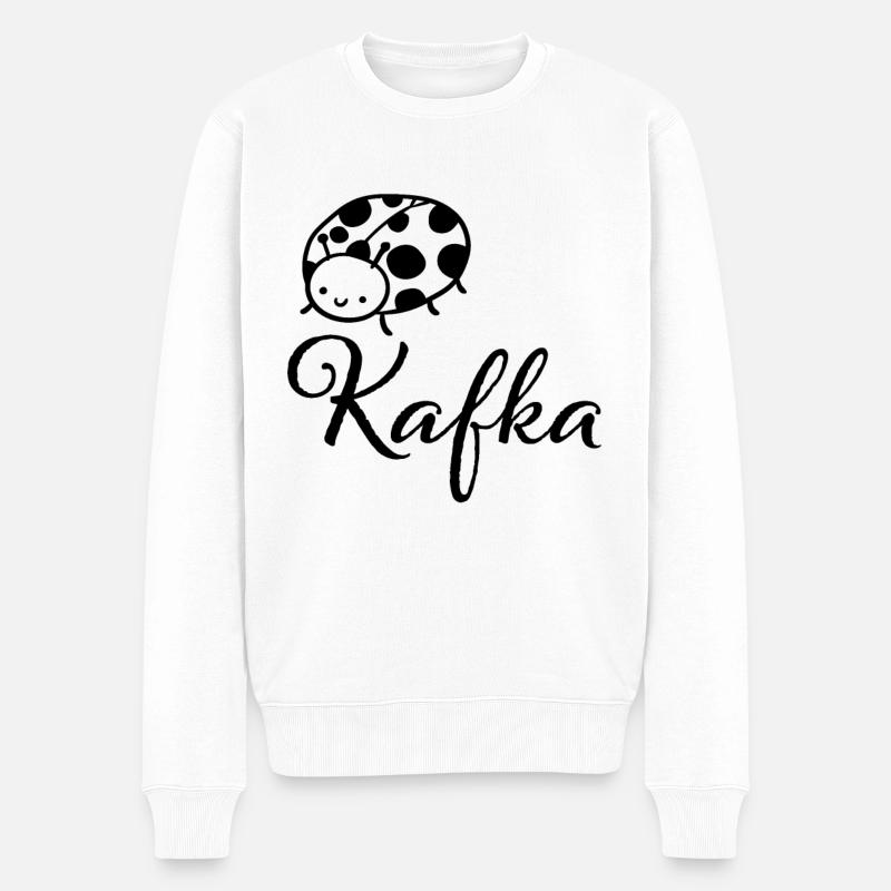 KAFKAESK Franz Kafka Samsa geschenk - Männer Premium Bio Pullover - Weiß
