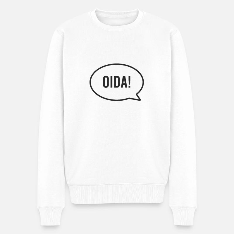 Oida - Österreich - Männer Premium Bio Pullover - Weiß