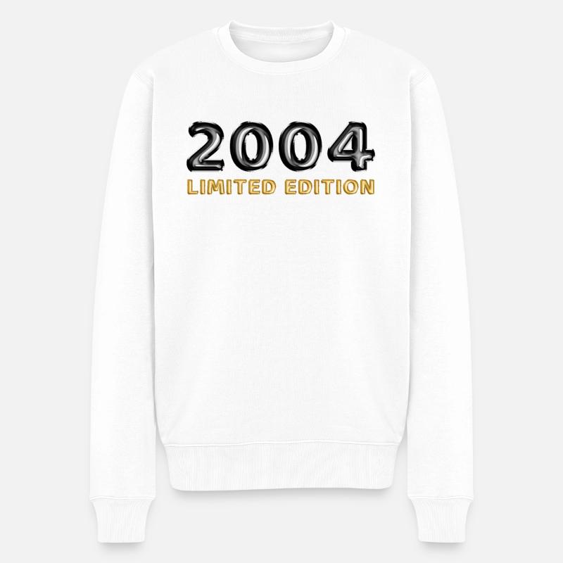 2004 Limited Edition Geburtstag Geschenk Frau Mann - Männer Premium Bio Pullover - Weiß