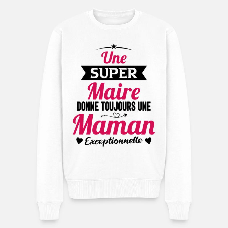 Maire Future Maman Cadeau Drôle - Pull Premium bio Homme - blanc