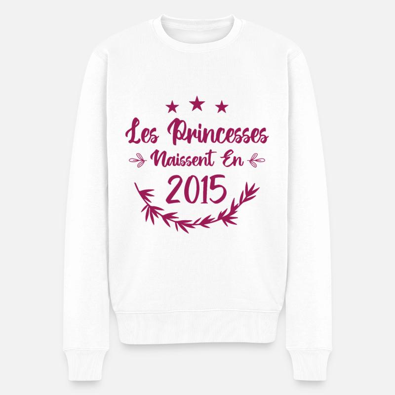 Les princesses naissent en 2015 - Pull Premium bio Homme - blanc